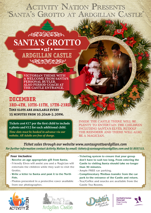 Santas Grotto at Ardgillan Castle Dublin